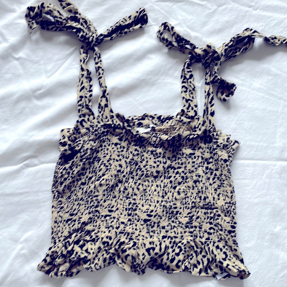 Cheetah print, tied top. American Eagle